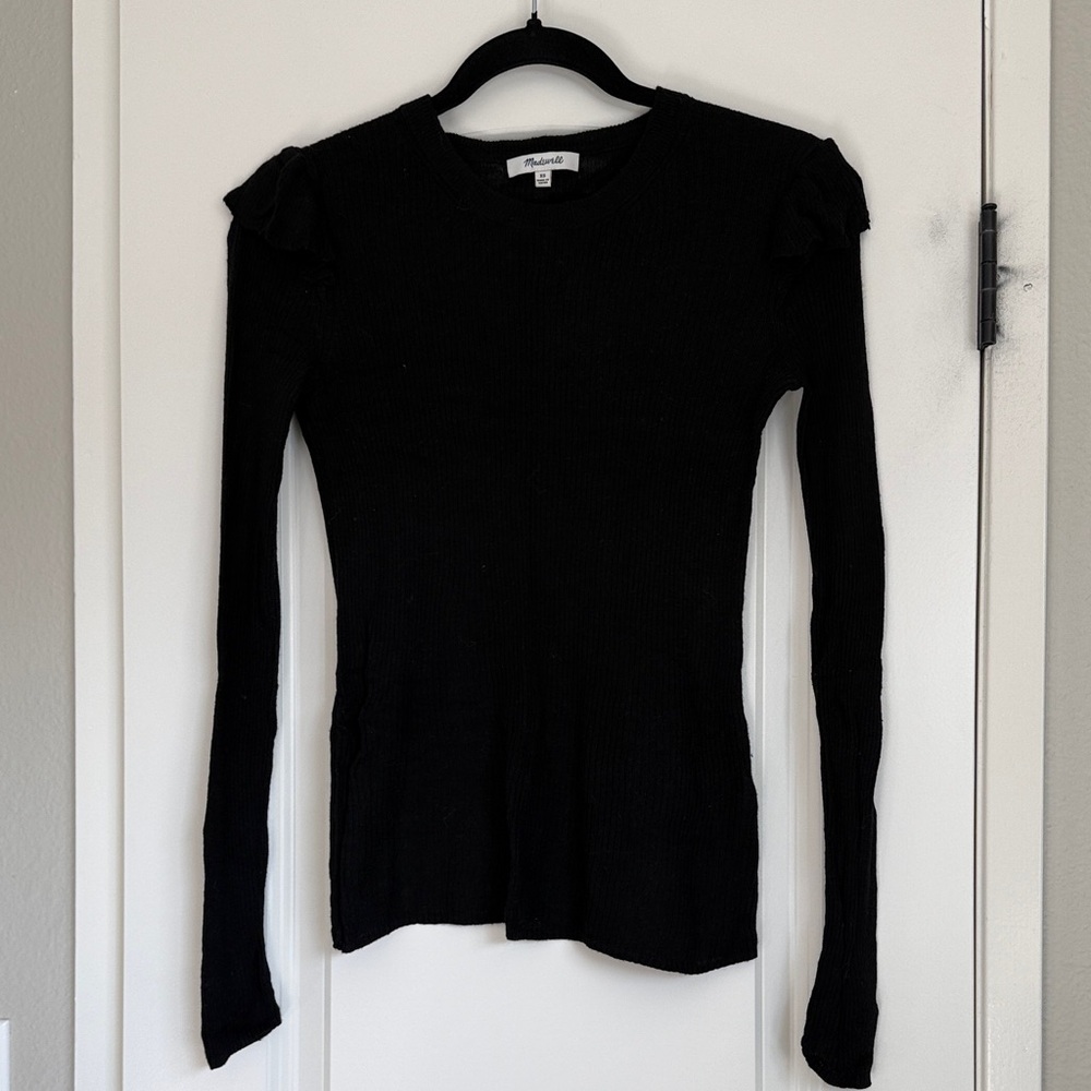 Madewell Black Long Sleeve Top